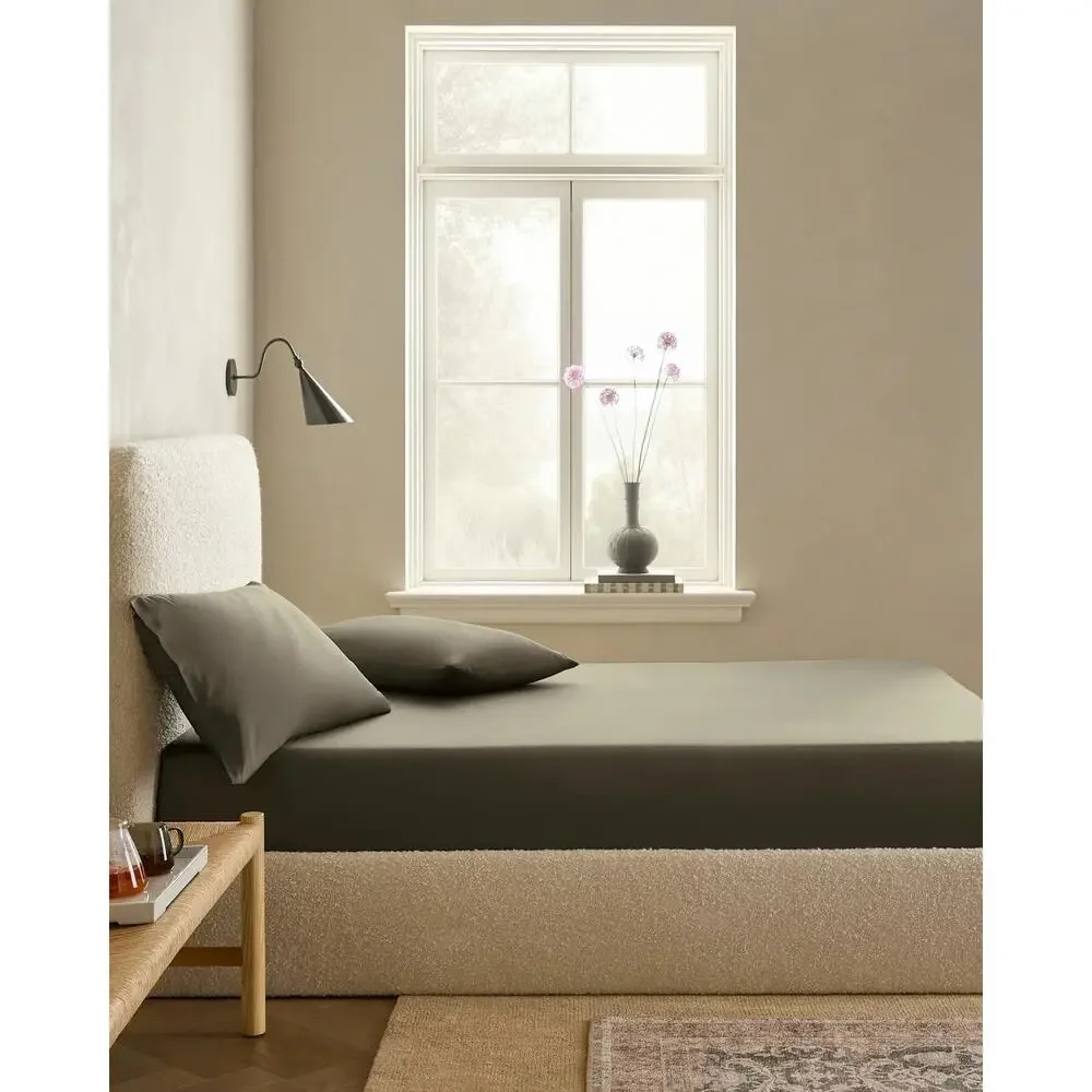 Quince Organic Bamboo Fitted Sheet Set King Dusty Olive NWOT